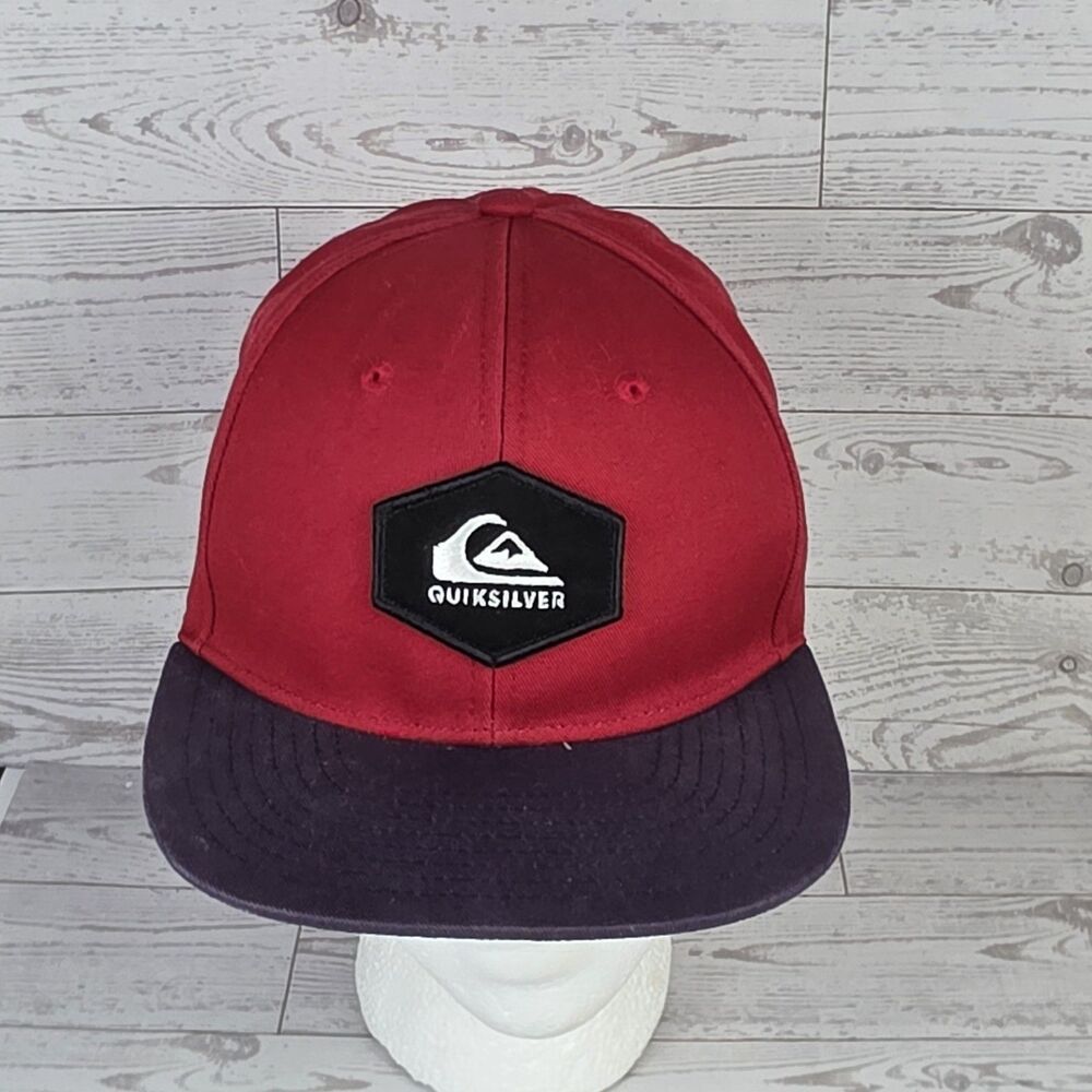 Quicksilver Red & Black Adult's Stretch Cap